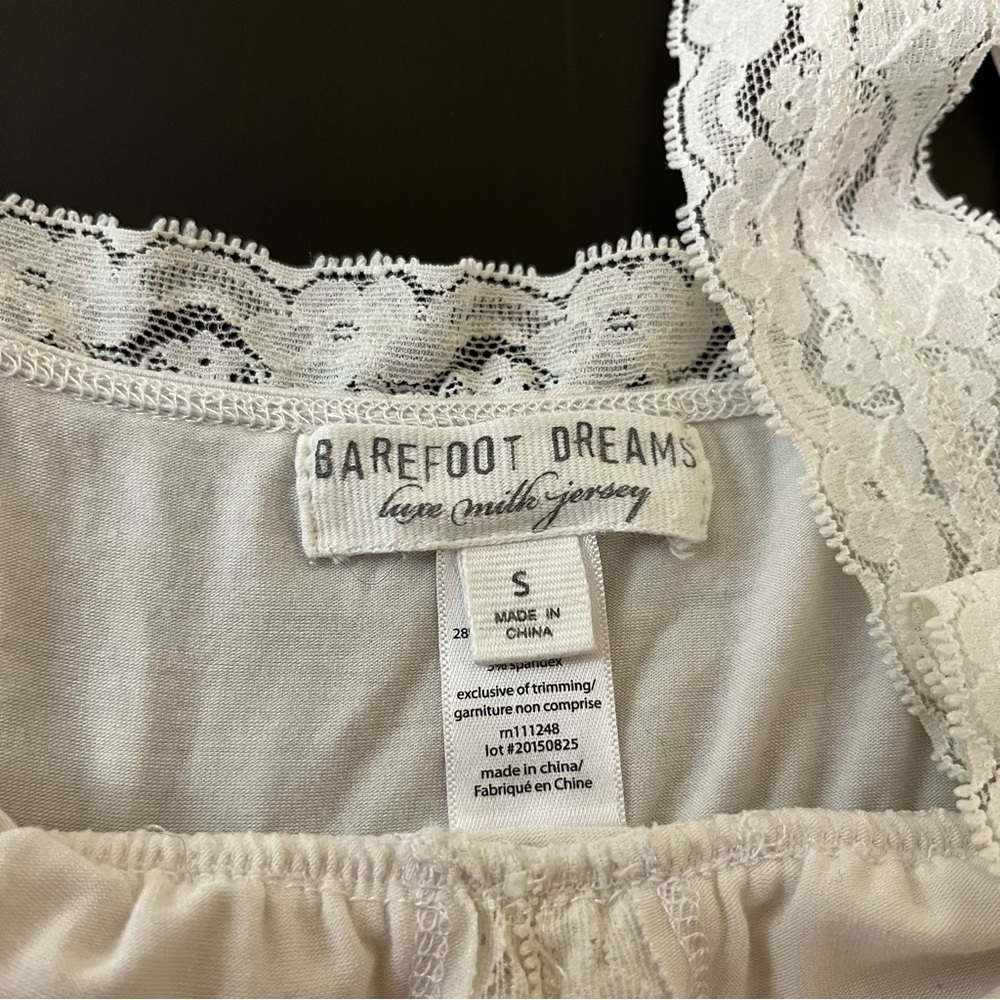 Barefoot Dreams Luxe Milk Jersey Lace Cami Tank PJ’s - Size S - Picture 12 of 16